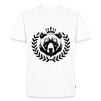 Ours Grizzly Animal - T-shirt Premium bio Homme - blanc - Devant - Nico (187cm)