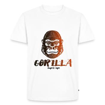 great ape 2 - Men's Premium Organic T-Shirt - white - Front - Nico (187cm)