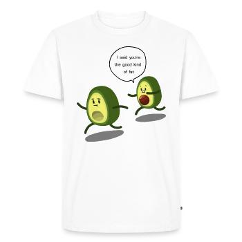 couple d'avocats drôle avec un dicton végétalien - T-shirt Premium bio Homme - blanc - Devant - Nico (187cm)