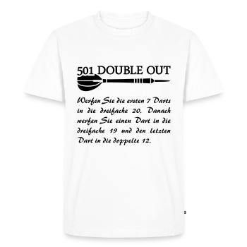 Dart Anleitung dart 501 Double Out - Männer Premium Bio T-Shirt - Weiß - Vorne - Nico (187cm)