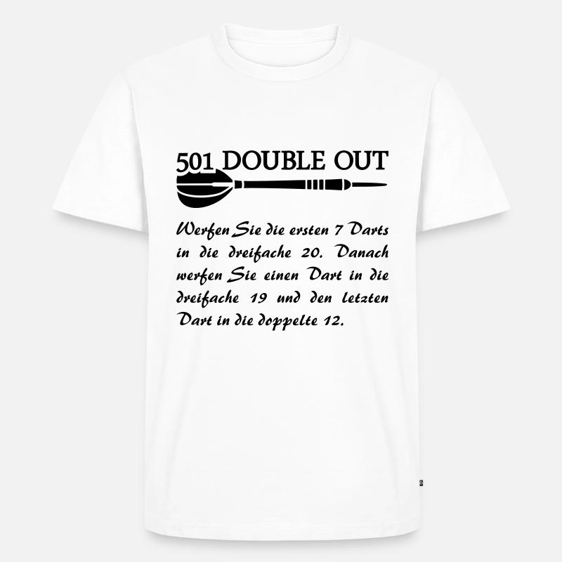 Dart Anleitung dart 501 Double Out - Männer Premium Bio T-Shirt - Weiß