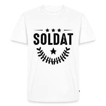 Soldier profession - Men's Premium Organic T-Shirt - white - Front - Nico (187cm)