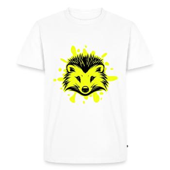 Hérisson Animal - T-shirt Premium bio Homme - blanc - Devant - Nico (187cm)
