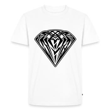 Diamond Symbol Icon - Men's Premium Organic T-Shirt - white - Front - Nico (187cm)