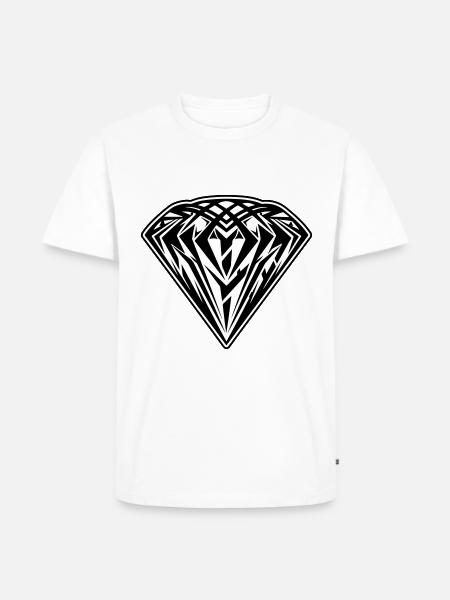 Diamond Symbol Icon - Men's Premium Organic T-Shirt - white