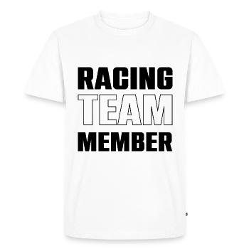Équipe de course - T-shirt Premium bio Homme - blanc - Devant - Nico (187cm)