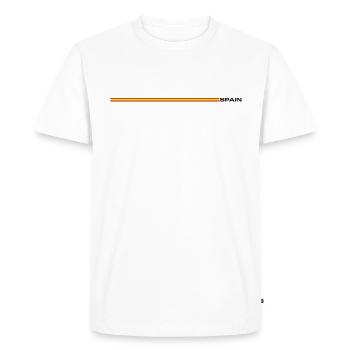 Espagne - drapeau national en tant que bandes - T-shirt Premium bio Homme - blanc - Devant - Nico (187cm)