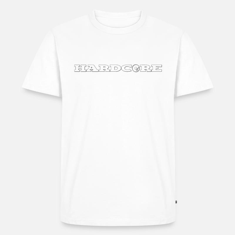 hard-core8 - Männer Premium Bio T-Shirt - Weiß