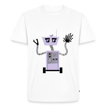 Roboter - Männer Premium Bio T-Shirt - Weiß - Vorne - Nico (187cm)