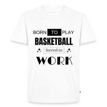 Gift basketball basketball funny sport passion - Men's Premium Organic T-Shirt - white - Front - Nico (187cm)