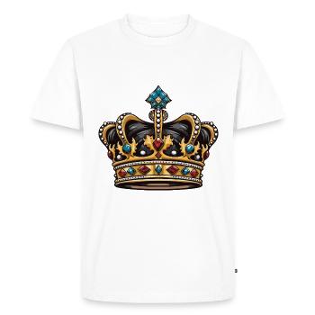 Majesté Couronne Couronne - T-shirt Premium bio Homme - blanc - Devant - Nico (187cm)