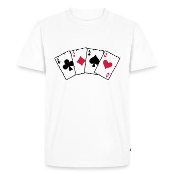 cards_3c2 - Men's Premium Organic T-Shirt - white - Front - Nico (187cm)