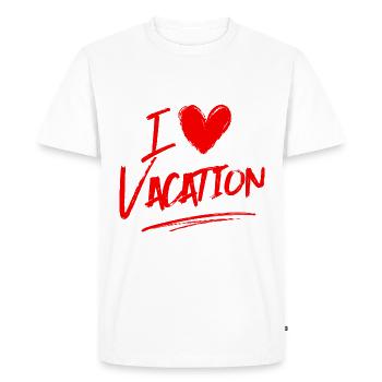 I love holidays - Men's Premium Organic T-Shirt - white - Front - Nico (187cm)