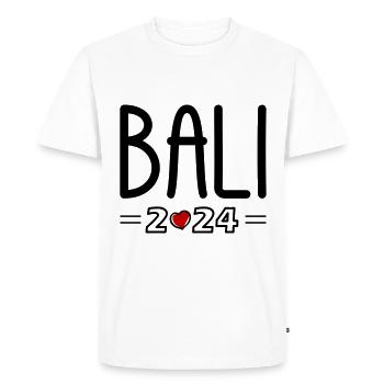 Bali 2024 Heart - Men's Premium Organic T-Shirt - white - Front - Nico (187cm)