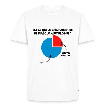 Cadeau humour diabolo cirque passion drôle - T-shirt Premium bio Homme - blanc - Devant - Nico (187cm)