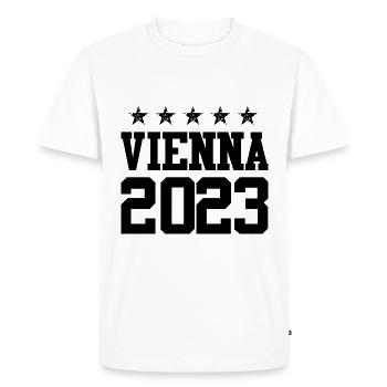 Vienne 2023 Vienne - T-shirt Premium bio Homme - blanc - Devant - Nico (187cm)