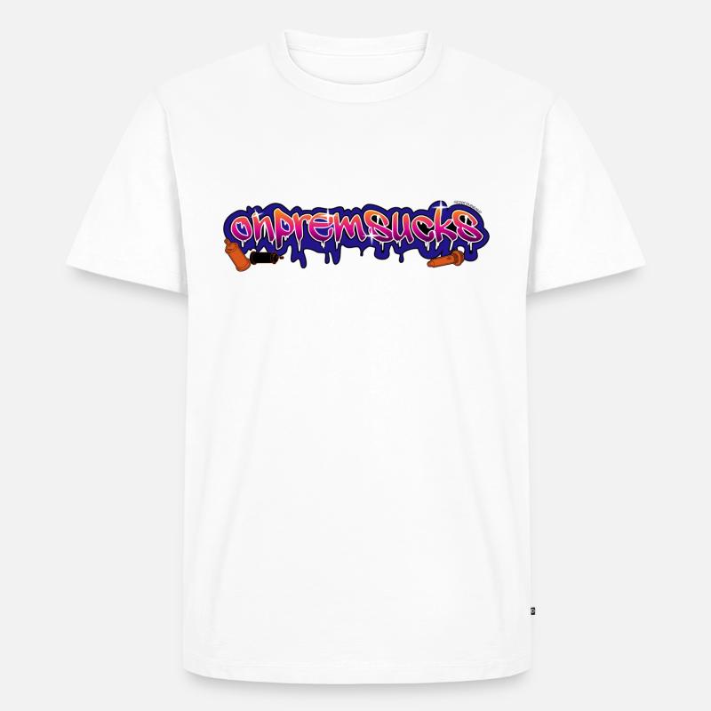 OnPremSucks - Männer Premium Bio T-Shirt - Weiß