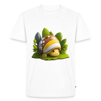 Small snail - Men's Premium Organic T-Shirt - white - Front - Nico (187cm)