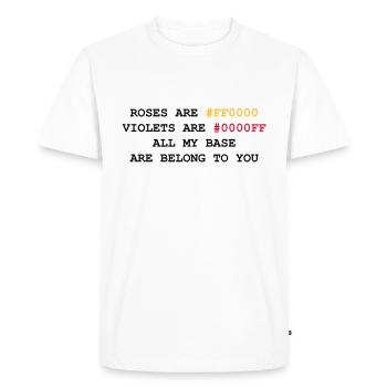 NERD HUMOR: Love letter - Men's Premium Organic T-Shirt - white - Front - Nico (187cm)