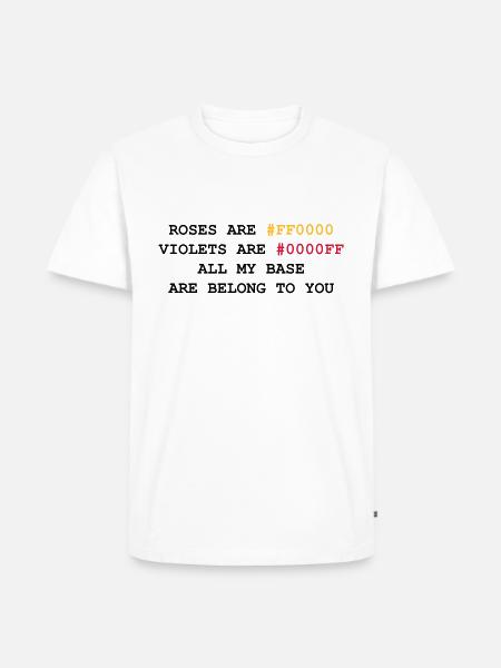 NERD HUMOR: Love letter - Men's Premium Organic T-Shirt - white