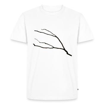 La branche - T-shirt Premium bio Homme - blanc - Devant - Nico (187cm)