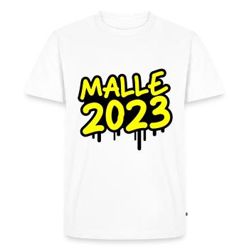Malle 2023 - T-shirt Premium bio Homme - blanc - Devant - Nico (187cm)