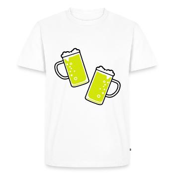 Beer glass beer mug beer - Men's Premium Organic T-Shirt - white - Front - Nico (187cm)