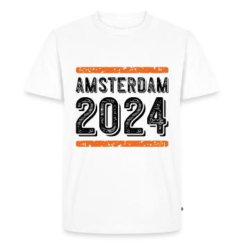 Amsterdam 2024 Vintage - Men's Premium Organic T-Shirt - white - Front - Nico (187cm)