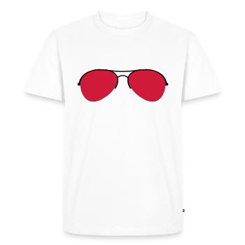 The Aviator Goggles - Men's Premium Organic T-Shirt - white - Front - Nico (187cm)