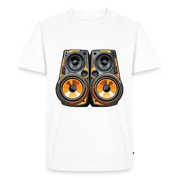 Musique Basse Boxe Symbole Fête - T-shirt Premium bio Homme - blanc - Devant - Nico (187cm)