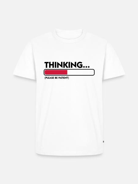 Ik denk .... Geduld please! - Herre Premium økologisk T-shirt - hvid