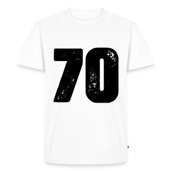 Maillot à 70 chiffres - T-shirt Premium bio Homme - blanc - Devant - Nico (187cm)