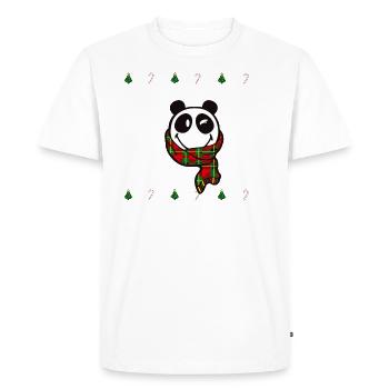 SmileyWorld Panda Christmas - Men's Premium Organic T-Shirt - white - Front - Nico (187cm)