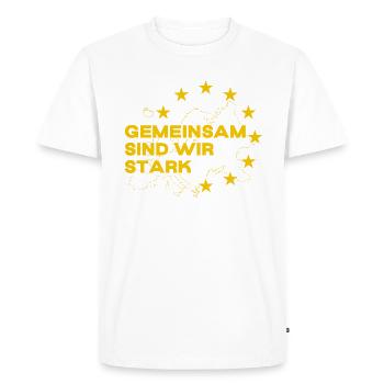 Europe - Ensemble, nous sommes forts - UE - T-shirt Premium bio Homme - blanc - Devant - Nico (187cm)