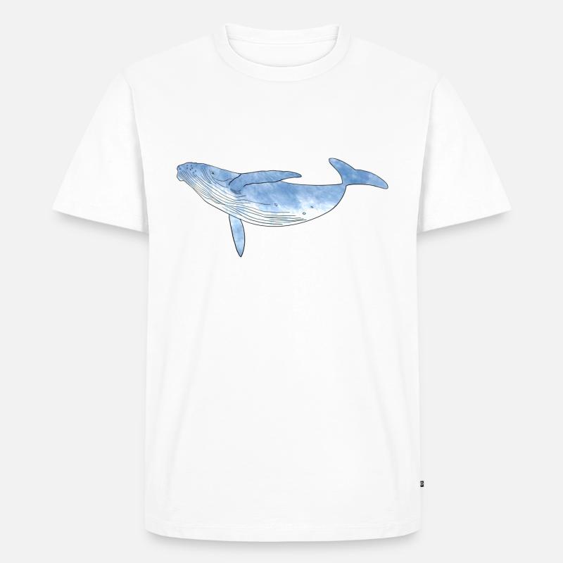Buckelwal - Männer Premium Bio T-Shirt - Weiß