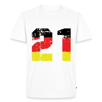 21 Numéro Allemagne Jersey - T-shirt Premium bio Homme - blanc - Devant - Nico (187cm)