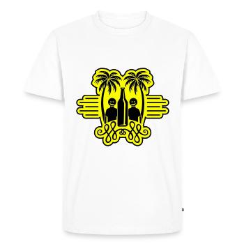 Fête de Noël à Palm Trees Beach - T-shirt Premium bio Homme - blanc - Devant - Nico (187cm)