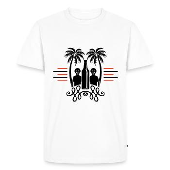 Fête de Noël à Palm Trees Beach - T-shirt Premium bio Homme - blanc - Devant - Nico (187cm)