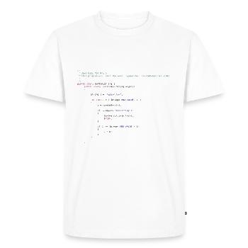 code Java drôle pour trier - T-shirt Premium bio Homme - blanc - Devant - Nico (187cm)
