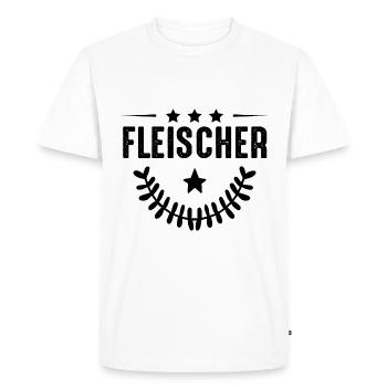 Métier de boucher - T-shirt Premium bio Homme - blanc - Devant - Nico (187cm)