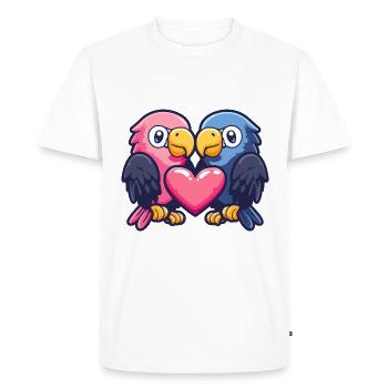Eagle Couple Love Bird In Love - Men's Premium Organic T-Shirt - white - Front - Nico (187cm)