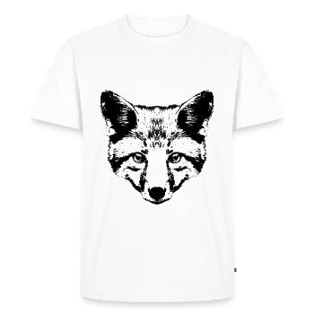 Graphique Tête de Renard - T-shirt Premium bio Homme - blanc - Devant - Nico (187cm)