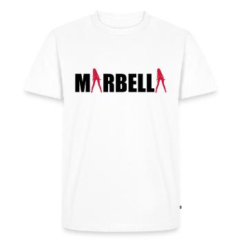 Marbella sexy Girls holiday Spain - Men's Premium Organic T-Shirt - white - Front - Nico (187cm)