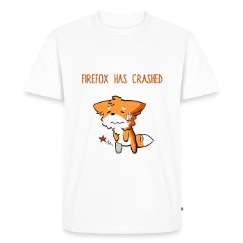 Firefox has crashed - T-shirt Premium bio Homme - blanc - Devant - Nico (187cm)