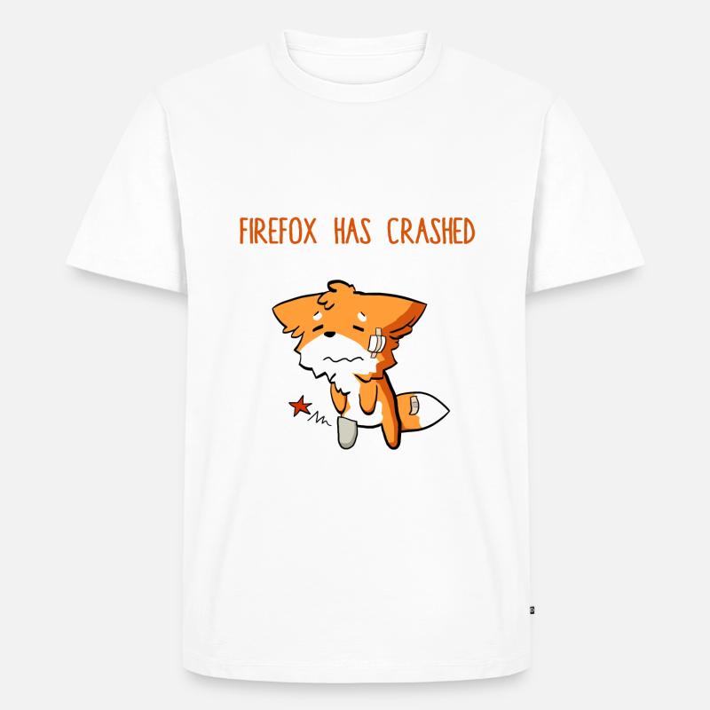 Firefox has crashed - Men's Premium Organic T-Shirt - white