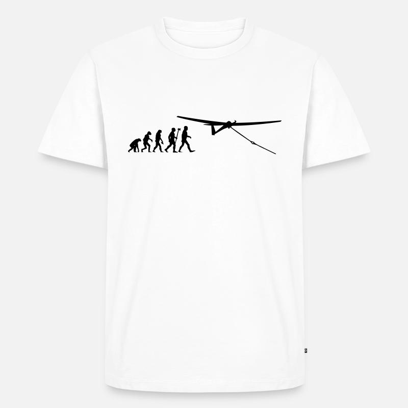 evolution gliding glider pilot - Men's Premium Organic T-Shirt - white