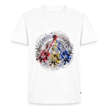 Guitar Puzzle Kreis - Men's Premium Organic T-Shirt - white - Front - Nico (187cm)
