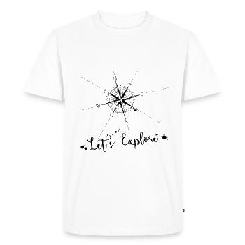 Compas de navigation carte de voyage nature cadeau - T-shirt Premium bio Homme - blanc - Devant - Nico (187cm)