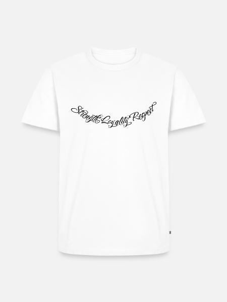 Strength Loyality Respect 2 - Männer Premium Bio T-Shirt - Weiß