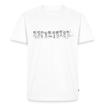 10 enfants filles garçons entre amis - T-shirt Premium bio Homme - blanc - Devant - Nico (187cm)